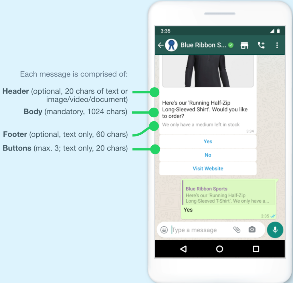 The Power of WhatsApp Interactive Messages: Better Customer Engagement for API Users Example of WhatsApp Interactive Reply Now Message